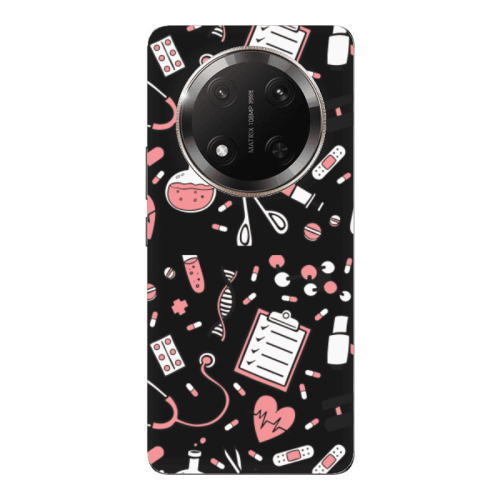 Honor Magic 7 Lite Laboratory Black Colored Silicone TPU Θήκη