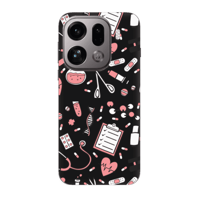 Oppo Find X9 Pro Laboratory Black Colored Silicone TPU Θήκη