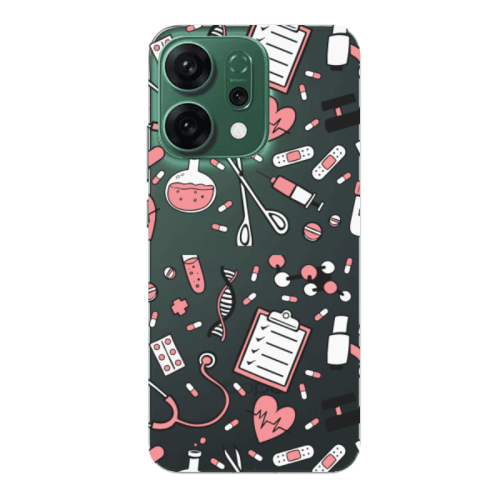 Oppo RENO 14 Laboratory Transparent Silicone TPU Θήκη