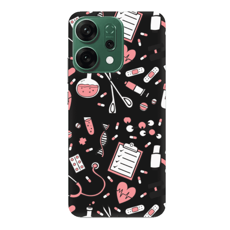Oppo RENO 14 Laboratory Black Colored Silicone TPU Θήκη