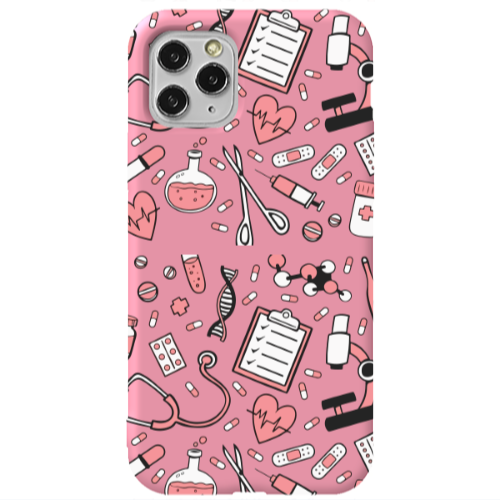 Apple iPhone 11 Pro Laboratory Pink Colored Silicone TPU Θήκη