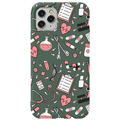 Apple iPhone 11 Pro Laboratory Dark Green Colored Silicone TPU Θήκη