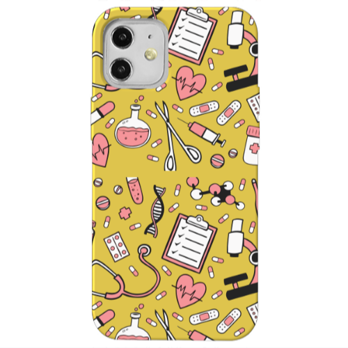 Apple iPhone 12 Laboratory Yellow Colored Silicone TPU Θήκη
