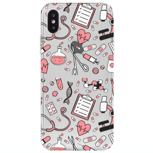Apple iPhone X Laboratory Transparent Silicone TPU Θήκη