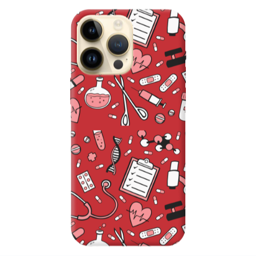 Apple iPhone 13 Pro Max Laboratory Red Colored Silicone TPU Θήκη