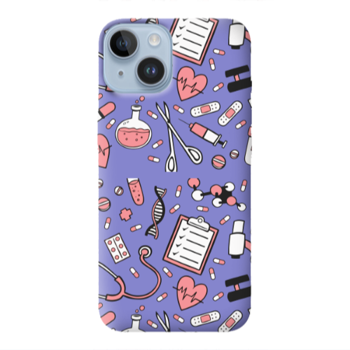 Apple iPhone 14  Laboratory Purple Colored Silicone TPU Θήκη