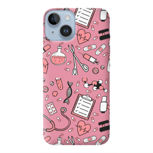 Apple iPhone 14  Laboratory Pink Colored Silicone TPU Θήκη