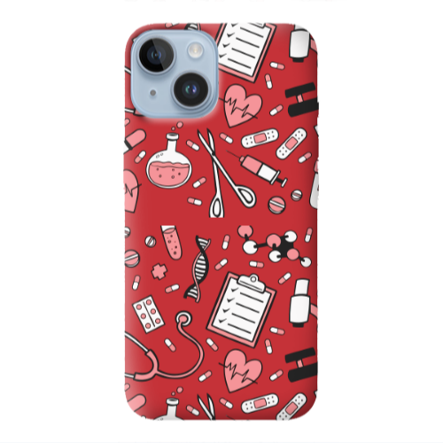 Apple iPhone 14 Plus Laboratory Red Colored Silicone TPU Θήκη