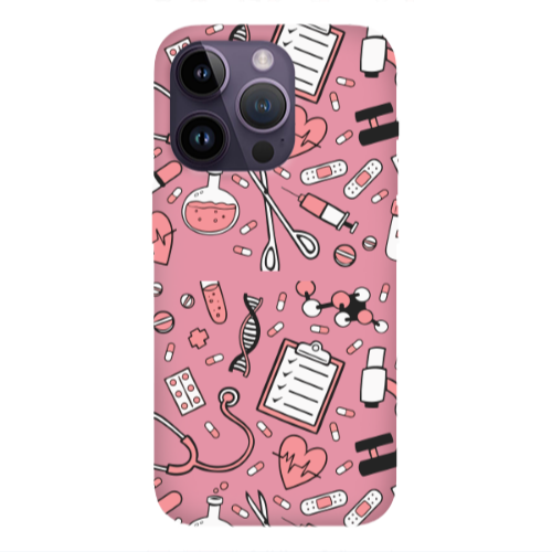 Apple iPhone 14 Pro  Laboratory Pink Colored Silicone TPU Θήκη