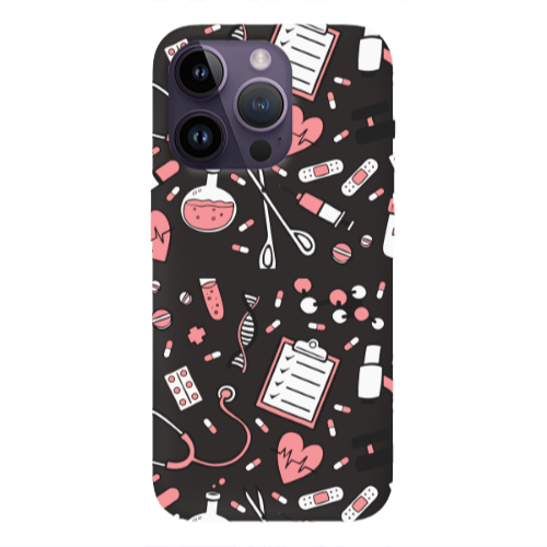 Apple iPhone 14 Pro  Laboratory Black Colored Silicone TPU Θήκη