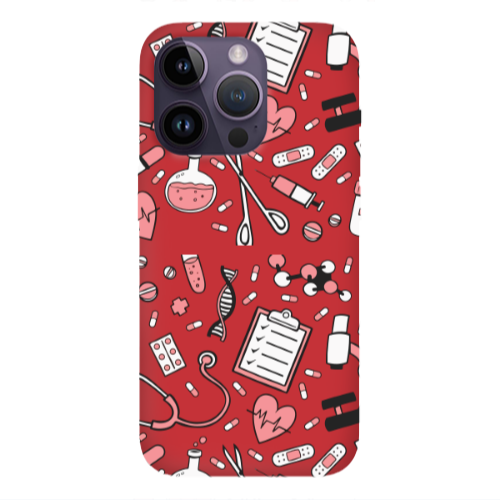 Apple iPhone 14 Pro  Laboratory Red Colored Silicone TPU Θήκη