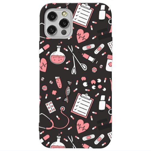 Apple iPhone 13 Pro Laboratory Black Colored Silicone TPU Θήκη