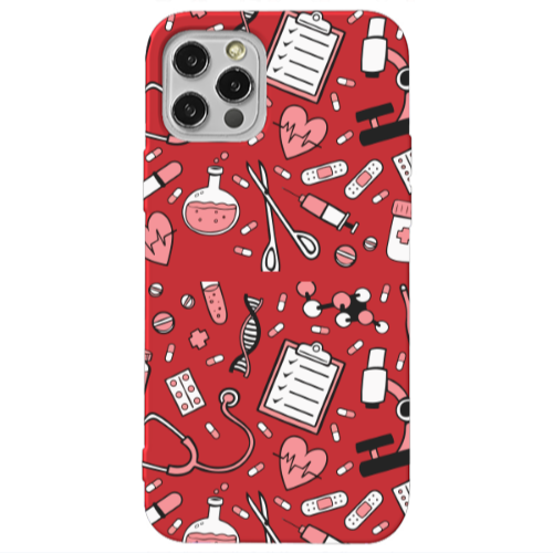 Apple iPhone 13 Pro Laboratory Red Colored Silicone TPU Θήκη