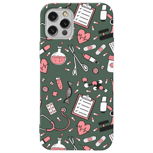 Apple iPhone 13 Pro Laboratory Dark Green Colored Silicone TPU Θήκη