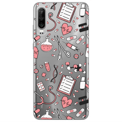 Huawei P30 Laboratory Transparent Silicone TPU Θήκη