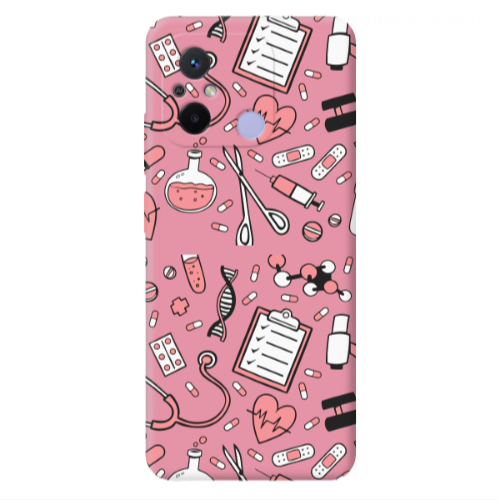 Xiaomi Redmi 12C Laboratory Pink Colored Silicone TPU Θήκη