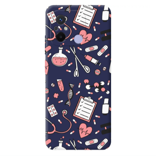 Xiaomi Redmi 12C Laboratory Dark blue Colored Silicone TPU Θήκη