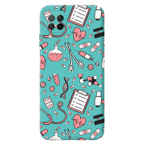Huawei P40 Lite Laboratory Turquoise Colored Silicone TPU Θήκη
