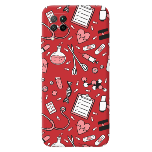 Huawei P40 Lite Laboratory Red Colored Silicone TPU Θήκη