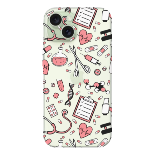 Apple iPhone 15 Laboratory Transparent Silicone TPU Θήκη