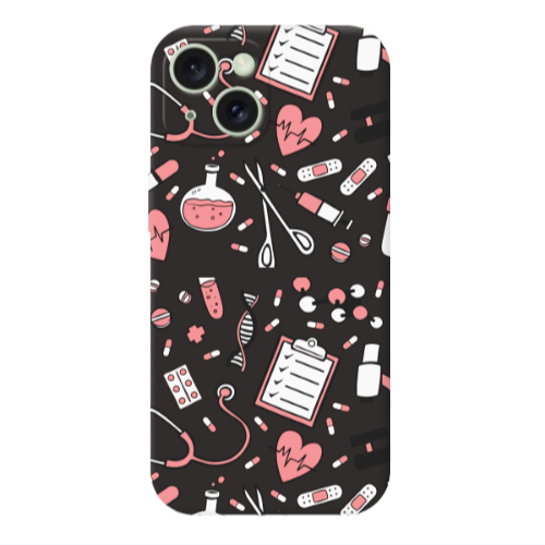 Apple iPhone 15 Laboratory Black Colored Silicone TPU Θήκη
