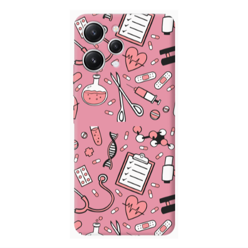 Xiaomi Redmi 12 Laboratory Pink Colored Silicone TPU Θήκη