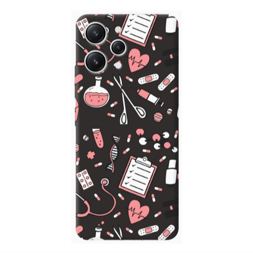 Xiaomi Redmi 12 Laboratory Black Colored Silicone TPU Θήκη