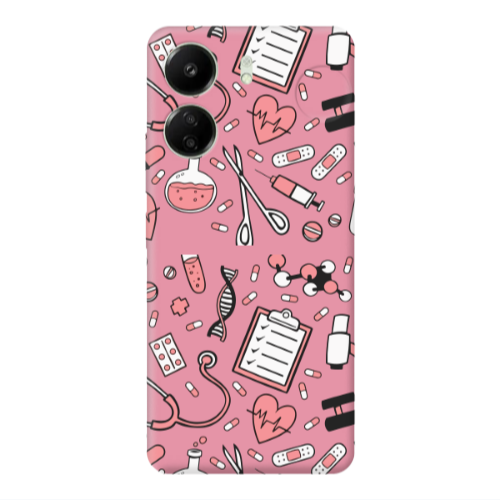 Xiaomi Redmi 13C Laboratory Pink Colored Silicone TPU Θήκη