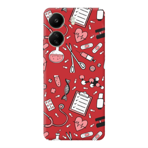 Xiaomi Redmi 13C Laboratory Red Colored Silicone TPU Θήκη