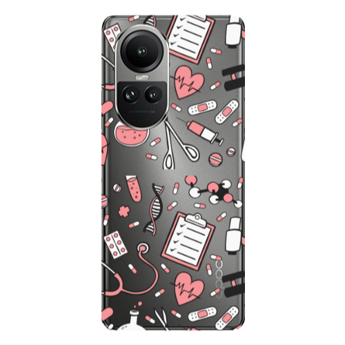 Oppo Reno10 5G Laboratory Transparent Silicone TPU Θήκη