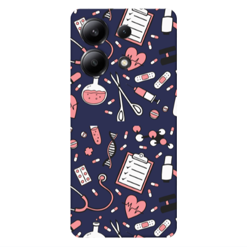 Xiaomi Redmi Note 13 4G Laboratory Dark blue Colored Silicone TPU Θήκη