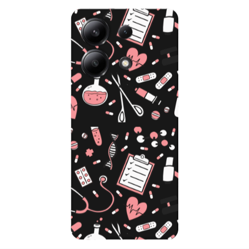 Xiaomi Redmi Note 13 4G Laboratory Black Colored Silicone TPU Θήκη