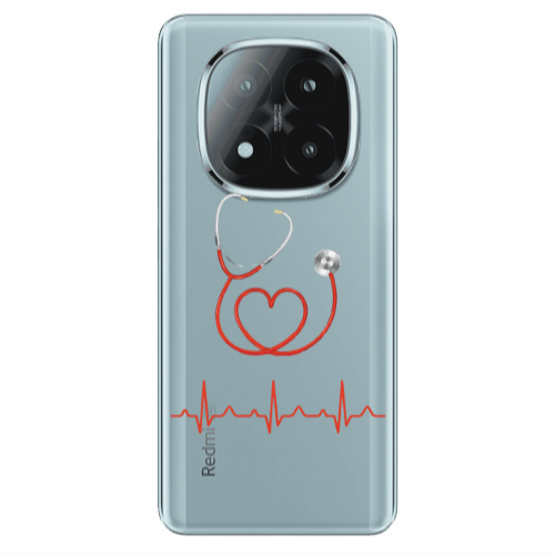 Xiaomi Redmi Note 14 Pro + 5g Stethoscope Transparent Silicone TPU Θήκη