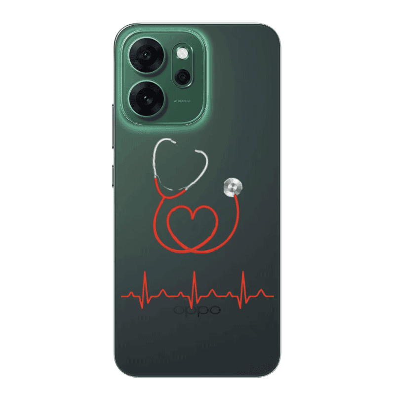 Oppo 14 F Stethoscope Transparent Silicone TPU Θήκη
