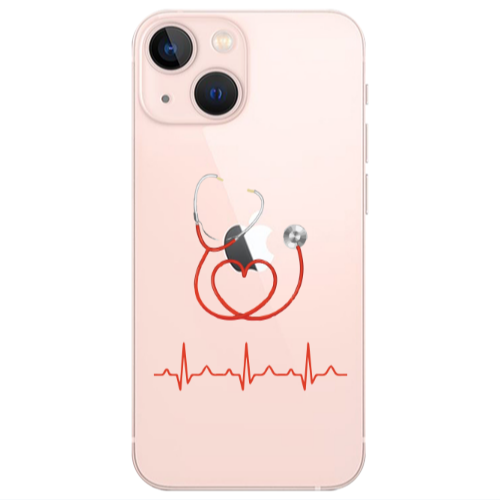Apple iPhone 13 Stethoscope Transparent Silicone TPU Θήκη