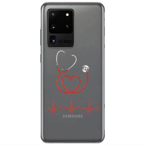 Samsung S20 Ultra Stethoscope Transparent Silicone TPU Θήκη