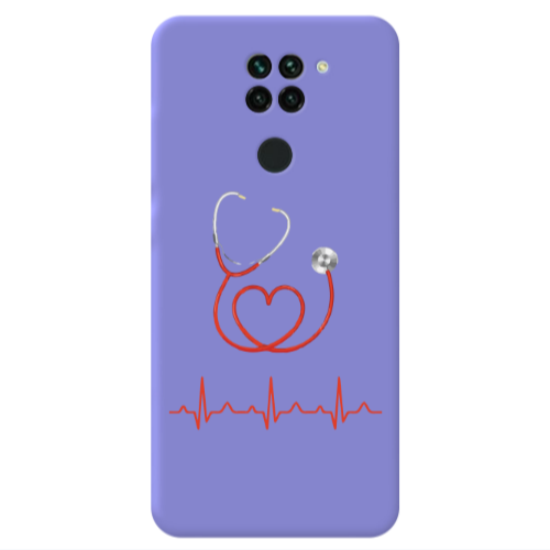 Xiaomi Redmi Note 9 Stethoscope Purple Colored Silicone TPU Θήκη