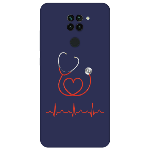 Xiaomi Redmi Note 9 Stethoscope Dark blue Colored Silicone TPU Θήκη