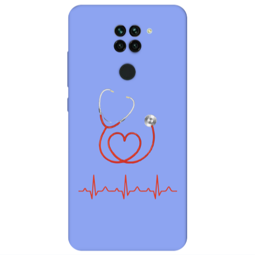 Xiaomi Redmi Note 9 Stethoscope Light Purple Colored Silicone TPU Θήκη