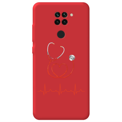 Xiaomi Redmi Note 9 Stethoscope Red Colored Silicone TPU Θήκη