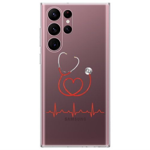 Samsung S22 Ultra Stethoscope Transparent Silicone TPU Θήκη