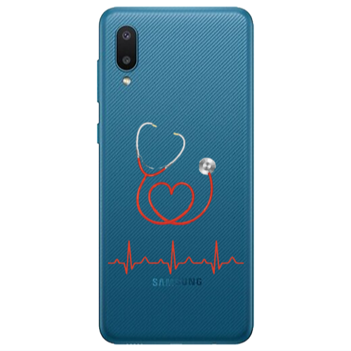 Samsung A02 Stethoscope Transparent Silicone TPU Θήκη