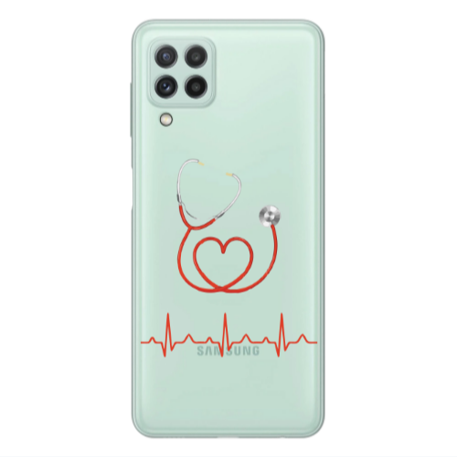 Samsung A22 4G Stethoscope Transparent Silicone TPU Θήκη