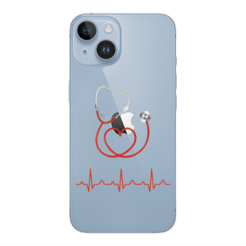 Apple iPhone 14  Stethoscope Transparent Silicone TPU Θήκη