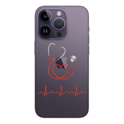 Apple iPhone 14 Pro  Stethoscope Transparent Silicone TPU Θήκη
