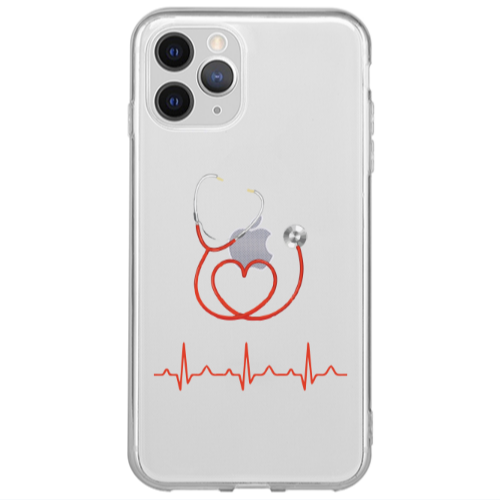 Apple iPhone 11 Pro Max Stethoscope Transparent Silicone TPU Θήκη