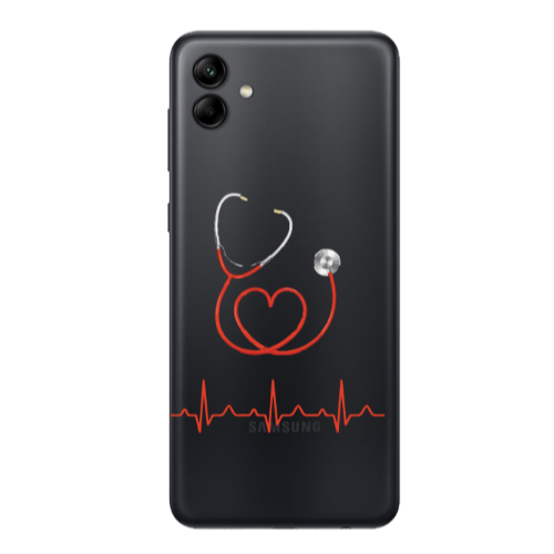 Samsung A04 Stethoscope Transparent Silicone TPU Θήκη