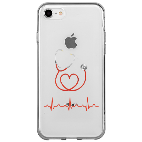 Apple iPhone SE 2020 Stethoscope Transparent Silicone TPU Θήκη