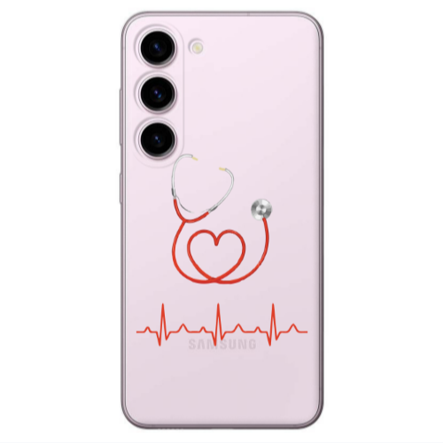 Samsung S23 Plus Stethoscope Transparent Silicone TPU Θήκη