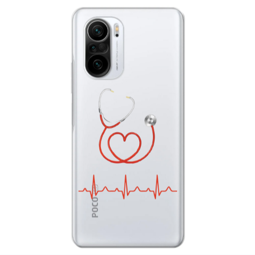 Xiaomi Poco F3 Stethoscope Transparent Silicone TPU Θήκη
